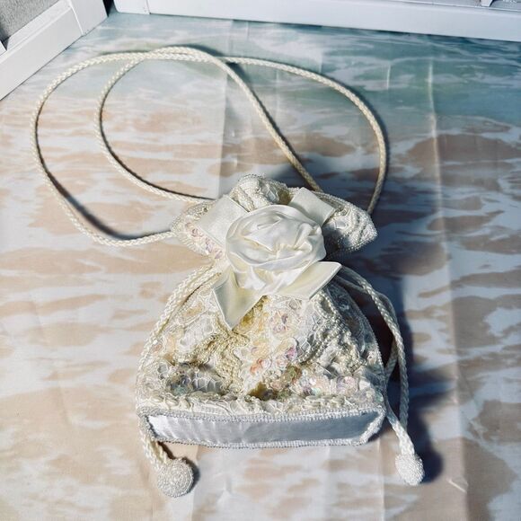 Beaded Drawstring Purse - Picture 1 of 12